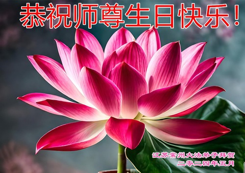 Image for article Praktikující Falun Dafa z provincie Jiangsu oslavili Světový den Falun Dafa a s úctou popřáli Mistru Li Hongzhi k narozeninám (20 pozdravů)