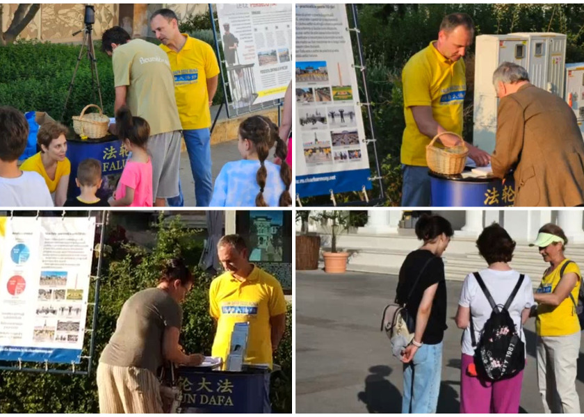 Image for article Rumunsko: Lidé vyjadřují podporu Falun Dafa během veřejných akcí