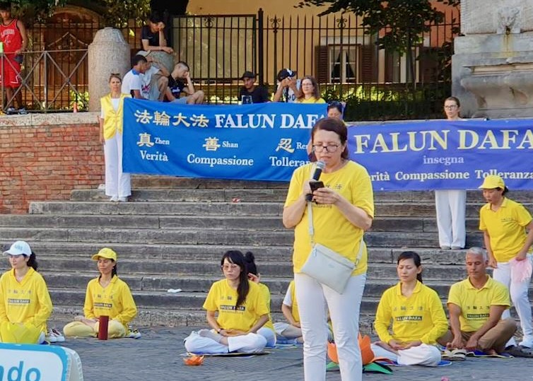 Image for article Itálie: Praktikující Falun Dafa uspořádali v Římě pokojný protest na památku 26 let úsilí o ukončení pronásledování