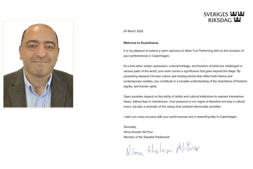 Image for article Švédský poslanec přeje souboru Shen Yun mnoho úspěchů