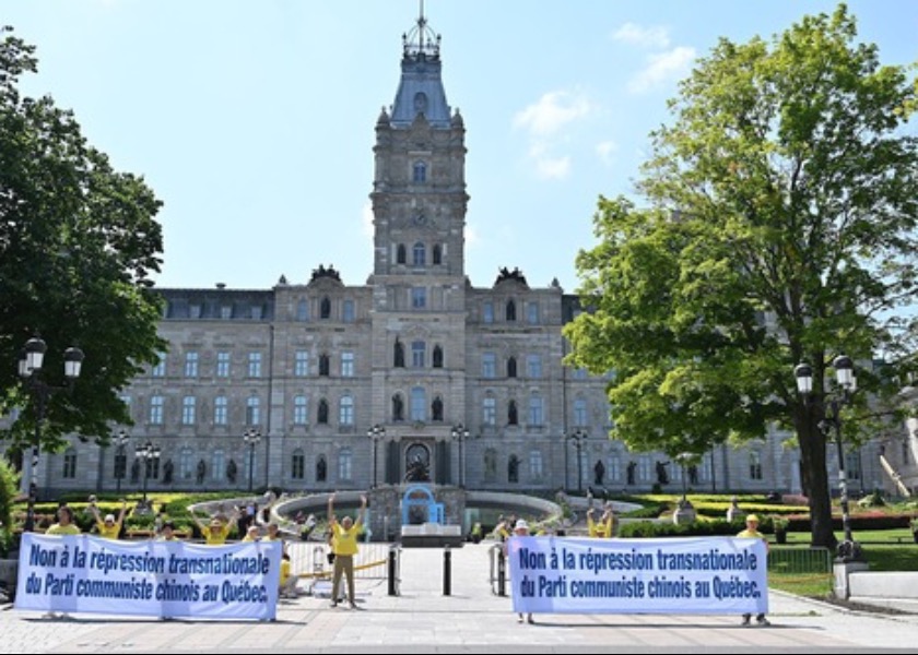 Image for article Quebec, Kanada: Pokojný apel před budovou parlamentu upozorňuje na nadnárodní represe KS Číny